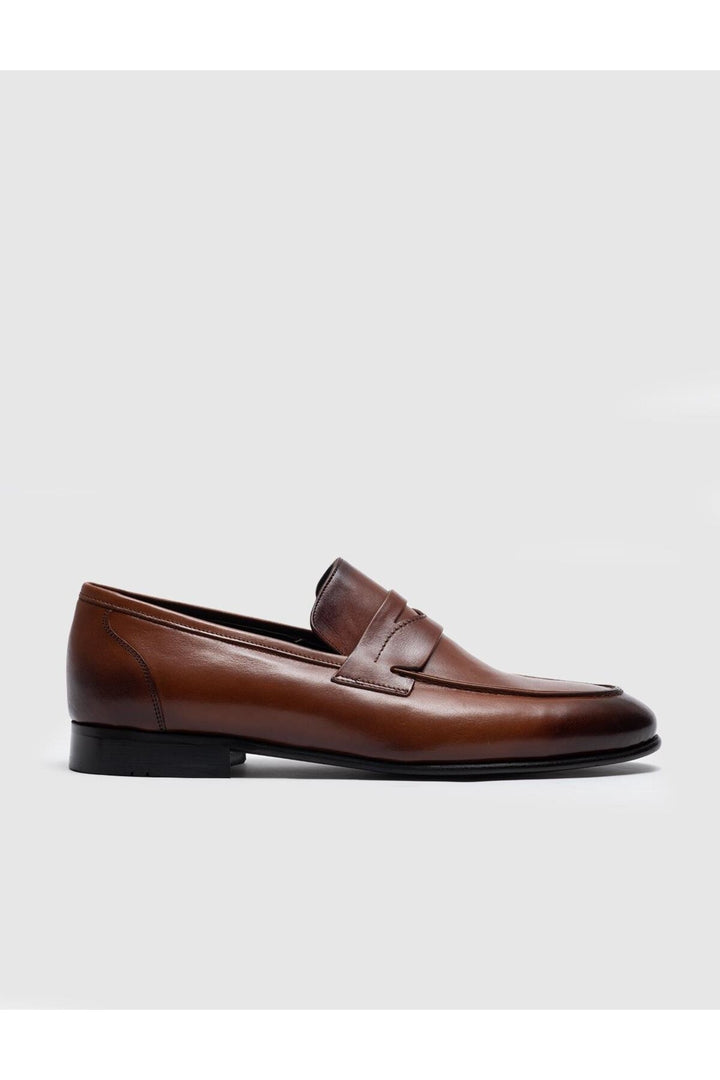 Cabani Shoes Chaussures classiques pour hommes en cuir véritable avec ceinture marron. - Multicolore