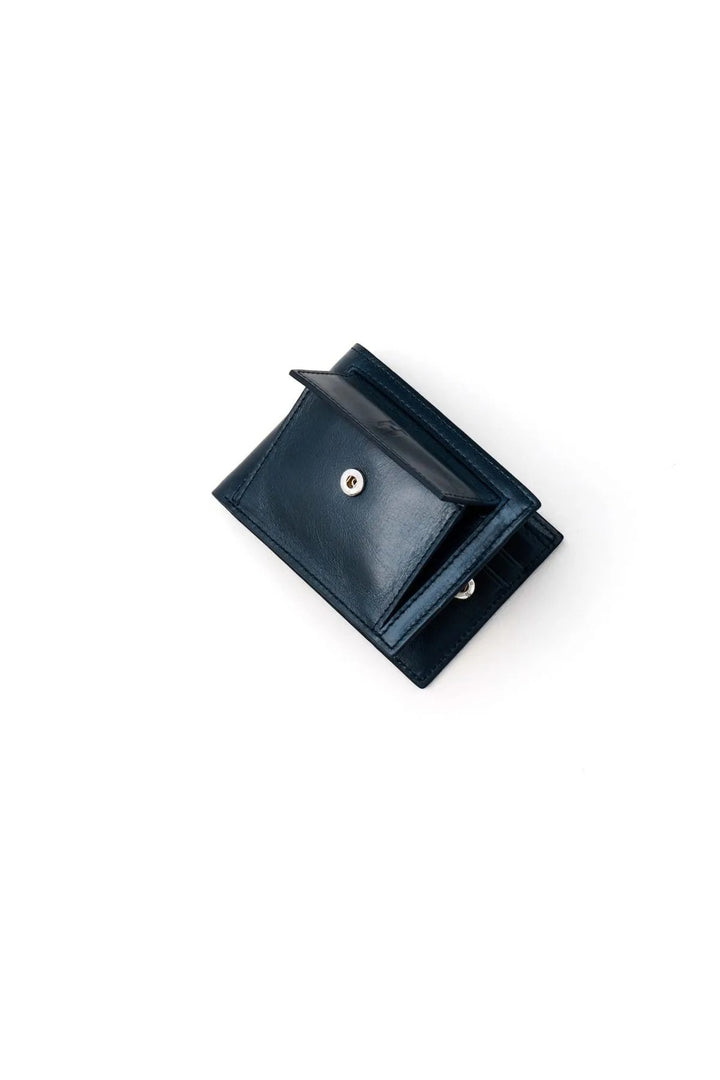 helmbrook Portefeuille en cuir véritable pour homme - Conception de poche multi-baie RFID protégée Rigby - Bleu marine