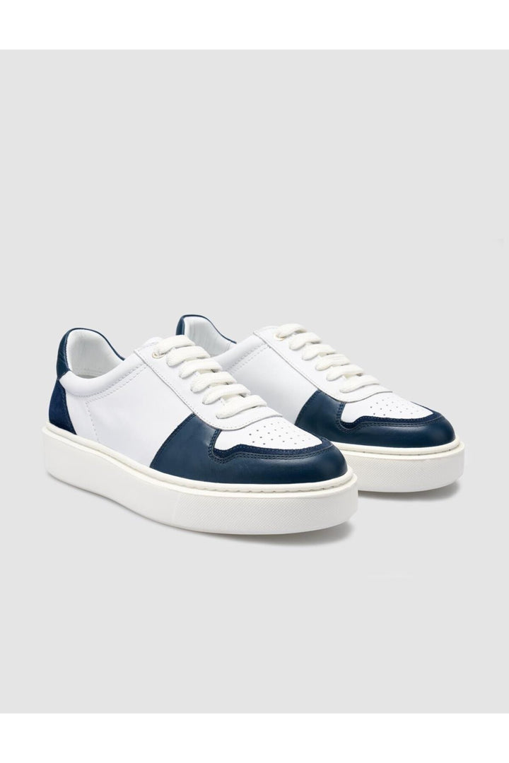 Cabani Shoes %100 Cuir Véritable Baskets Pour Hommes Blanches - Blanc