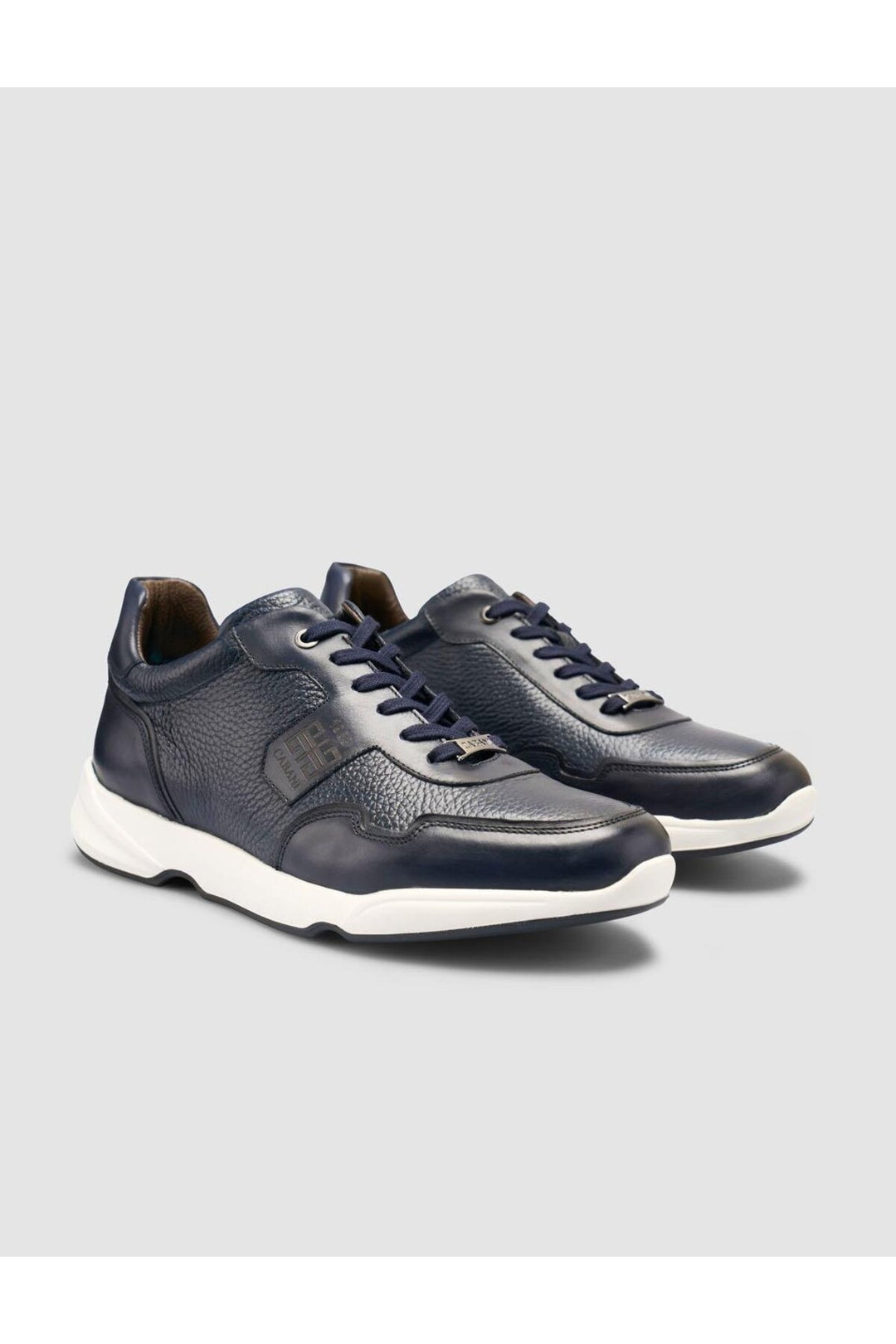 Cabani Shoes %100 Cuir véritable Bleu marine Chaussures de sport pour hommes - Bleu marine