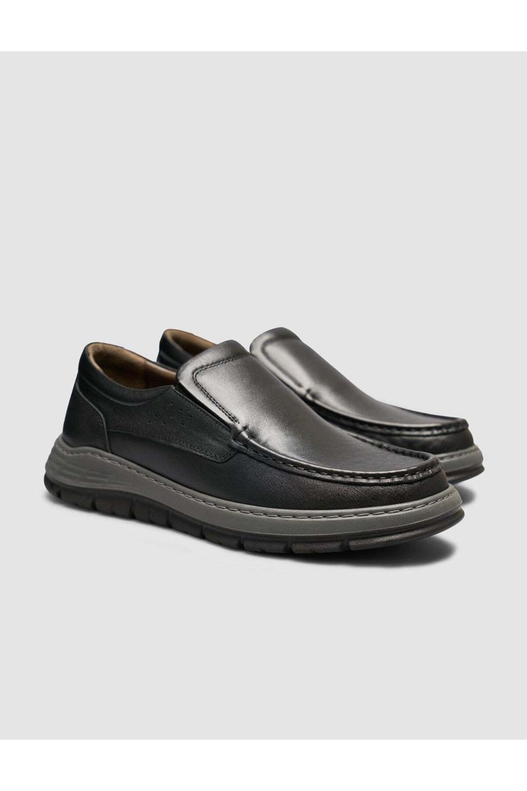 Cabani Shoes Chaussures Loafer pour Homme en Cuir Véritable Noires - Multicolore