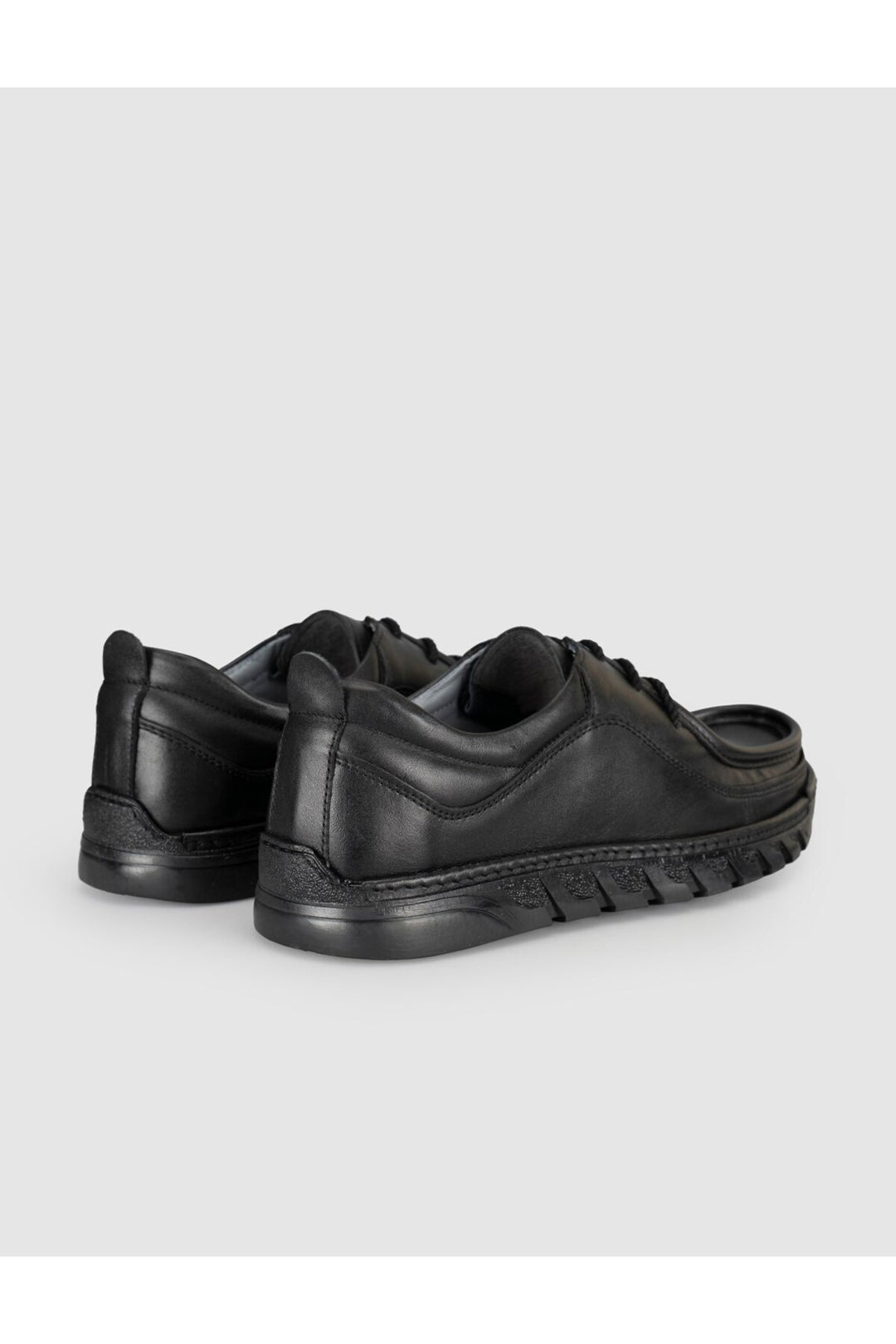 Cabani Shoes Chaussures de confort quotidiennes pour hommes en cuir véritable noires - Noir