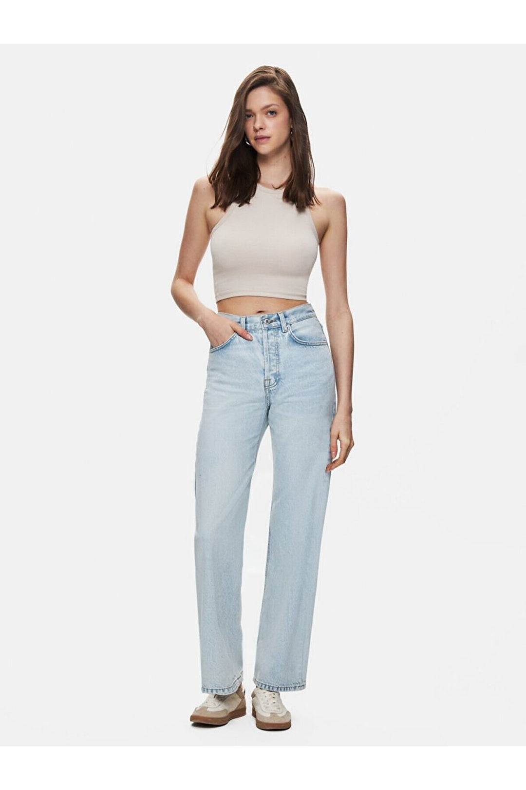 LTB Pantalon en jean coupe droite à taille haute Vanetta