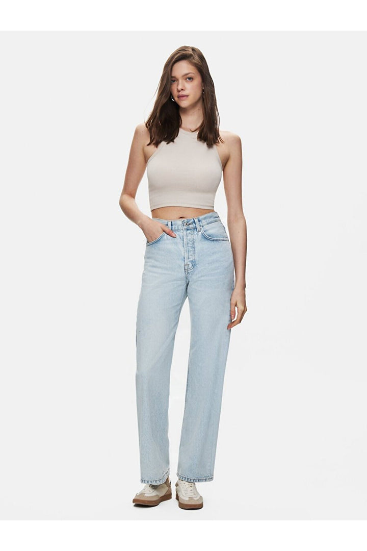LTB Pantalon en jean coupe droite à taille haute Vanetta