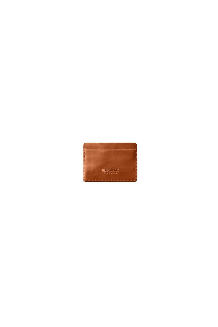 Helmbrook Porte-cartes fin en cuir véritable pour homme avec protection RFID Elton Tan Plus