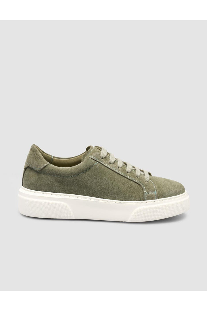 Cabani Shoes MonaMae Baskets Femme en Cuir Véritable 100% Vert - Vert