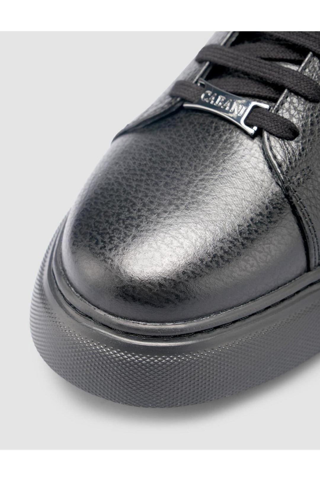 Cabani Shoes %100 Cuir véritable Chaussures de sport pour hommes noires - Noir
