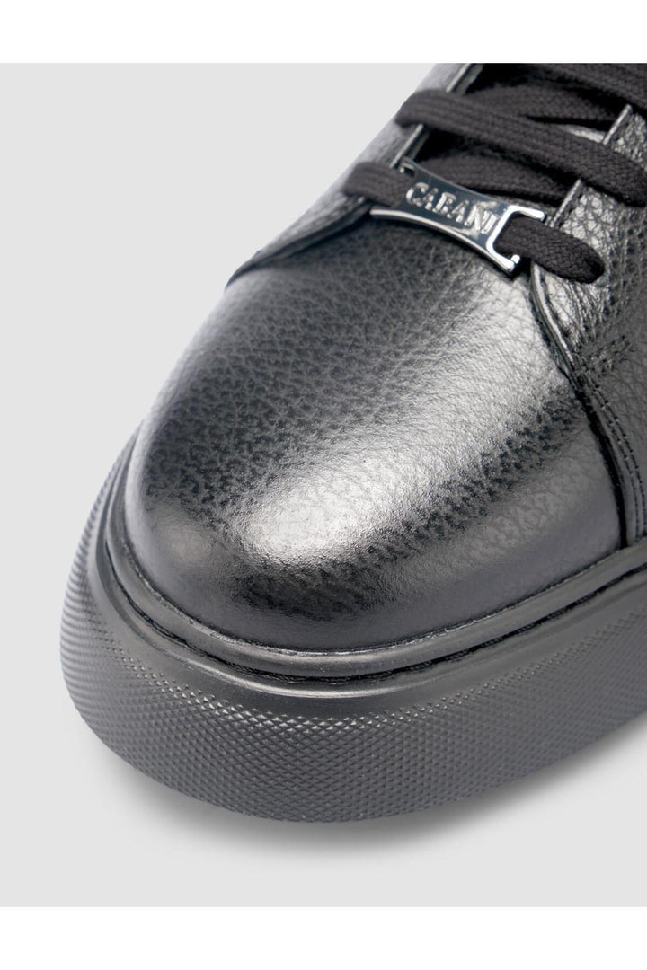 Cabani Shoes %100 Cuir véritable Chaussures de sport pour hommes noires - Noir