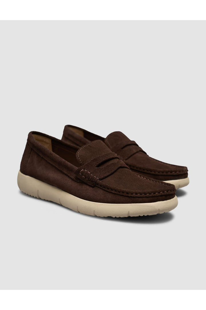 Cabani Shoes Chaussures Loafer pour hommes en cuir véritable marron - Marron