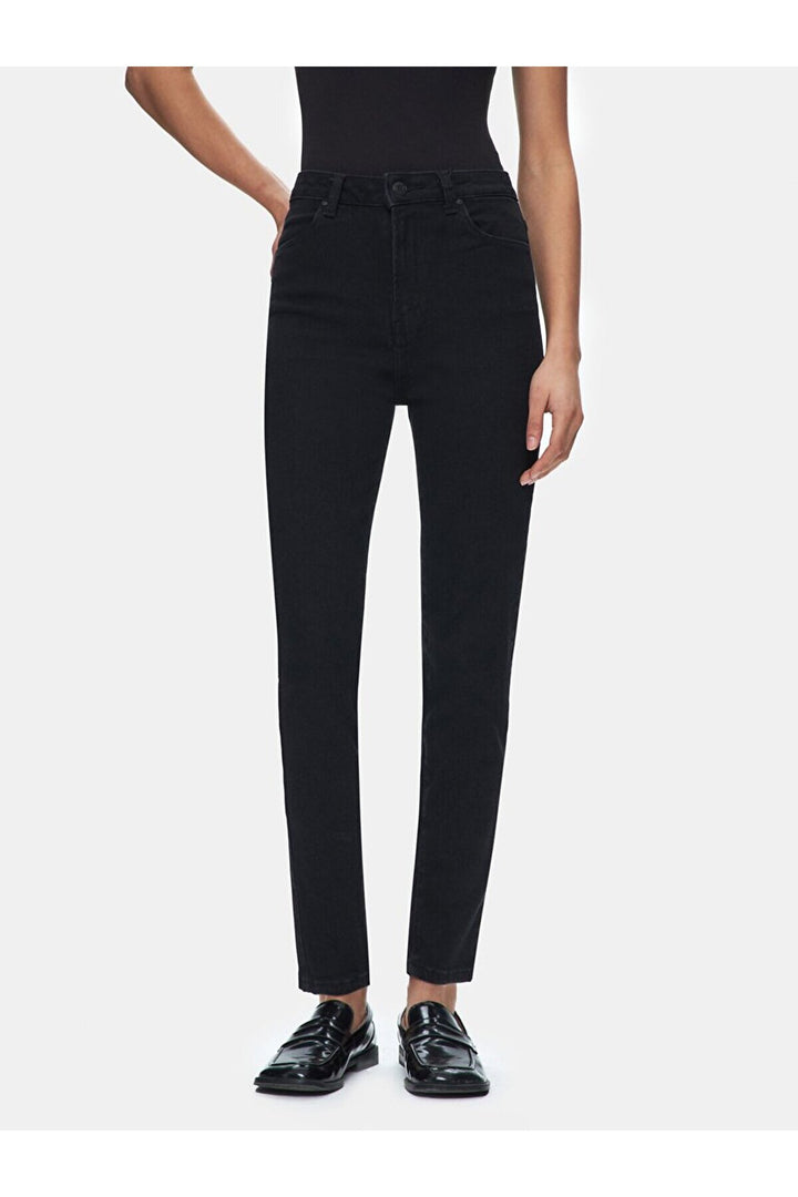 LTB Pantalon taille haute Dores Slim Mom Jean - Dores Black Wash