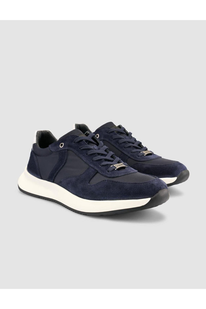 Cabani Shoes %100 Cuir Véritable Bleu marine Suédé Baskets Homme à Lacets - Multicolore