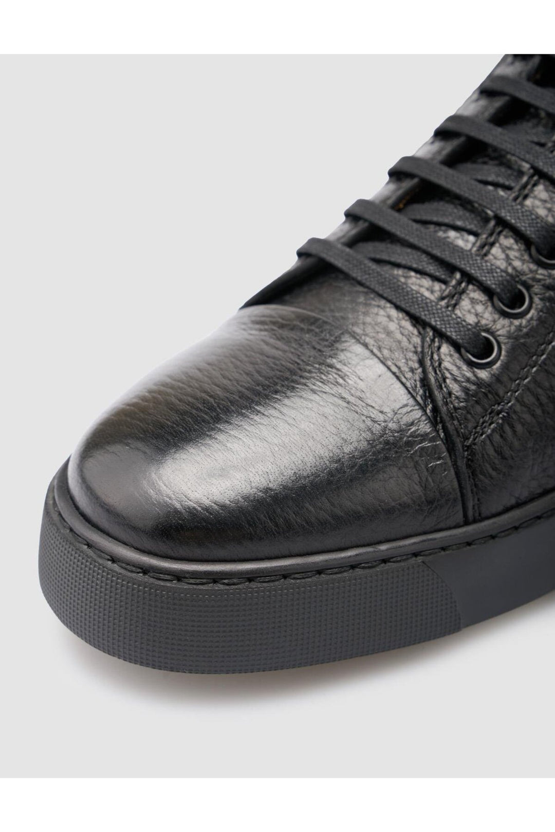 Cabani Shoes %100 Cuir véritable Chaussures de sport pour hommes noires - Noir