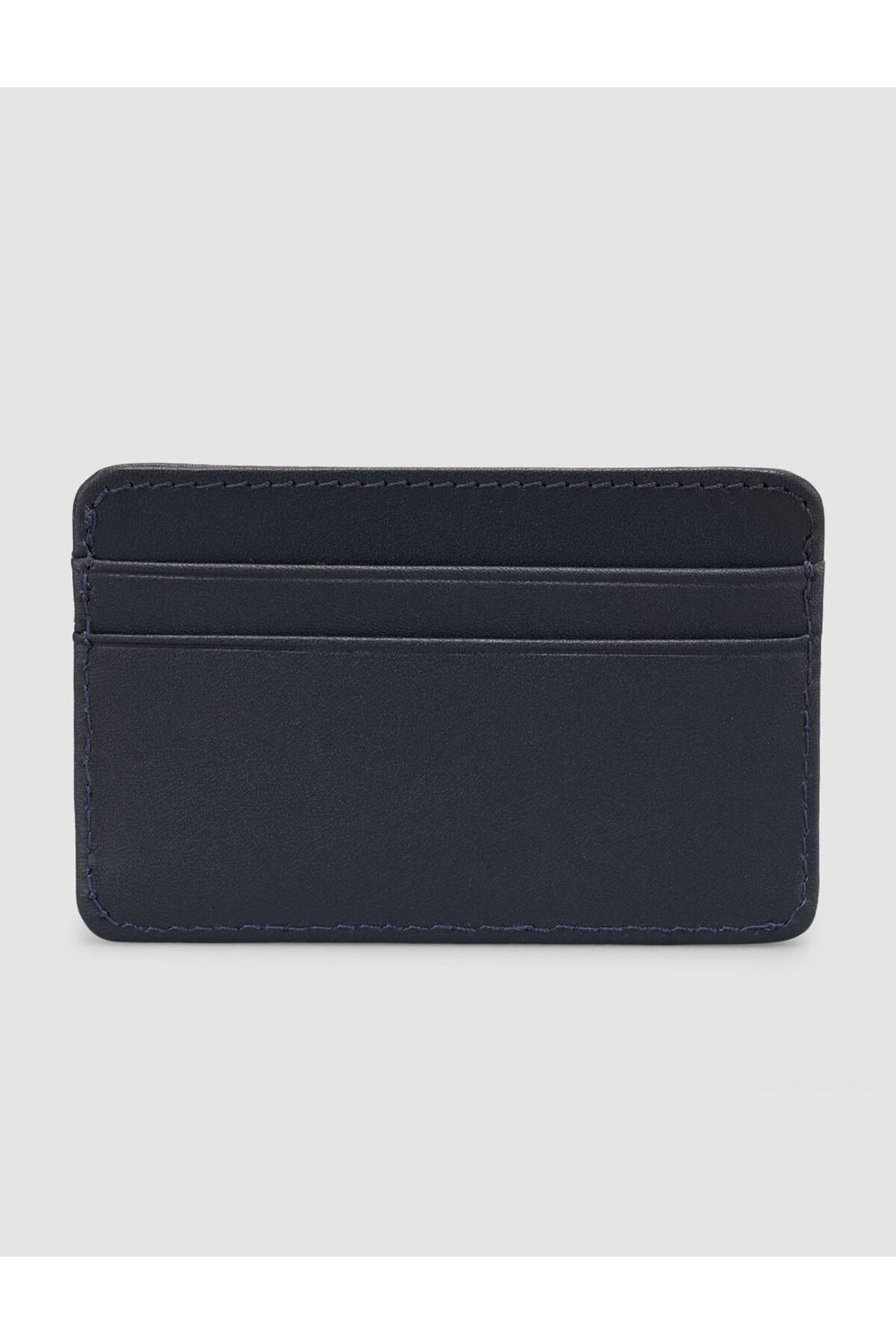 Cabani Shoes Porte-cartes en cuir véritable bleu marine - Bleu marine