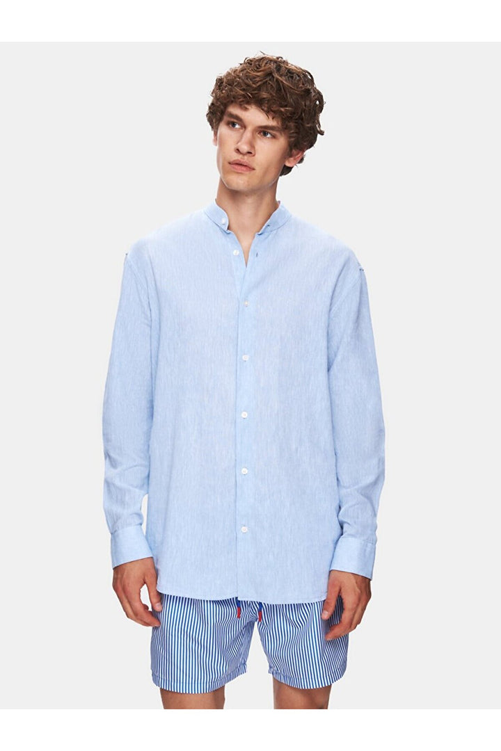 LTB Chemise bleue à manches longues Regular