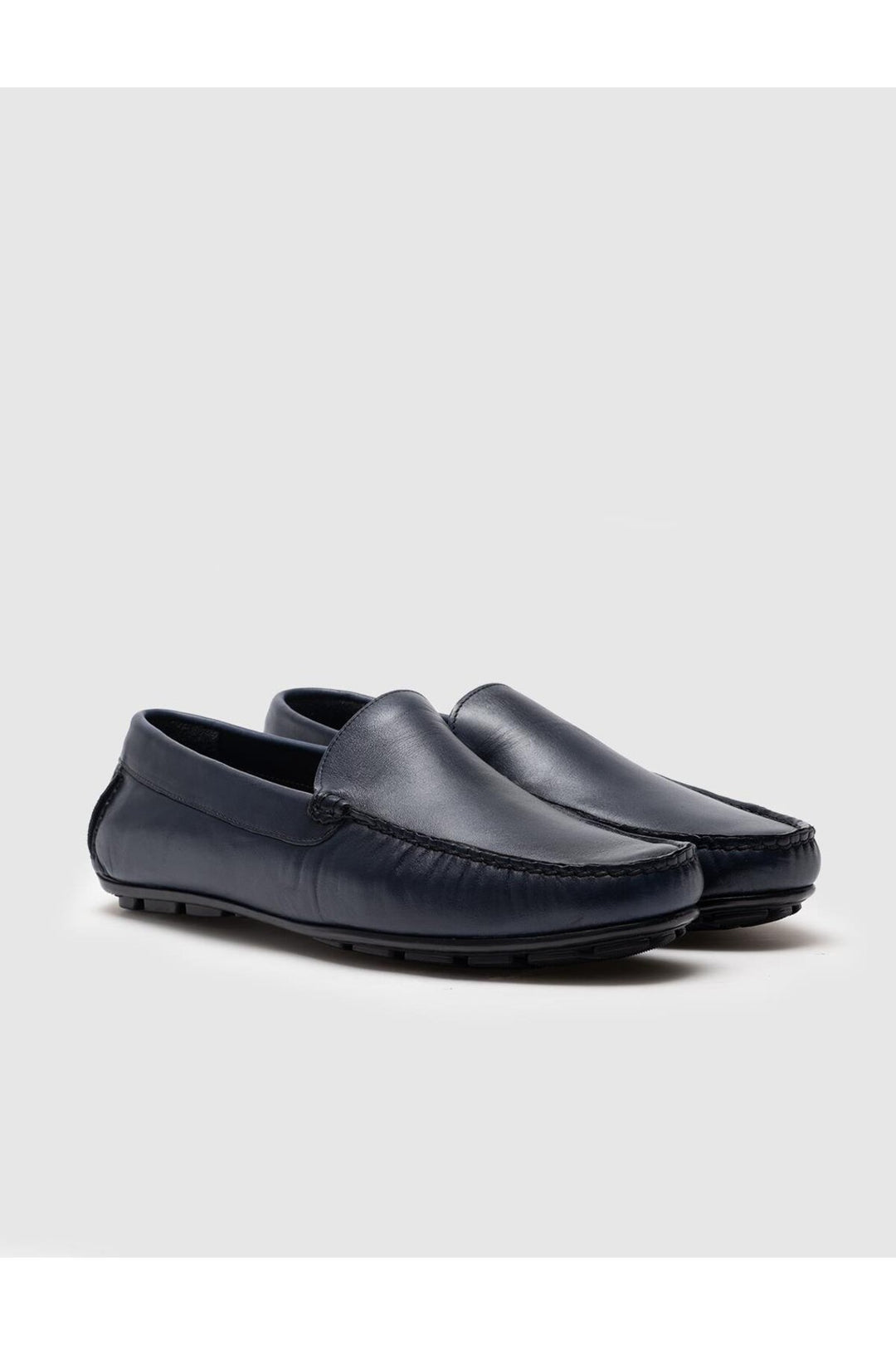 Cabani Shoes Chaussures Loafer pour hommes en cuir véritable bleu marine d'été - Bleu marine