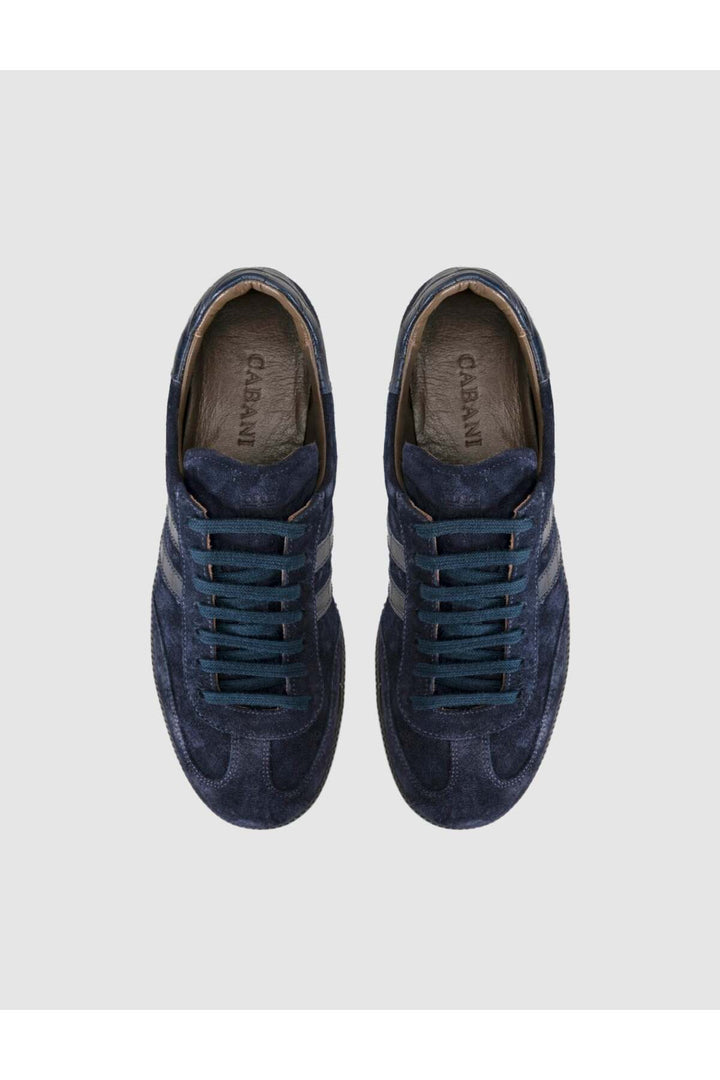 Cabani Shoes Baskets femme en cuir véritable suédé bleu marine - Bleu marine