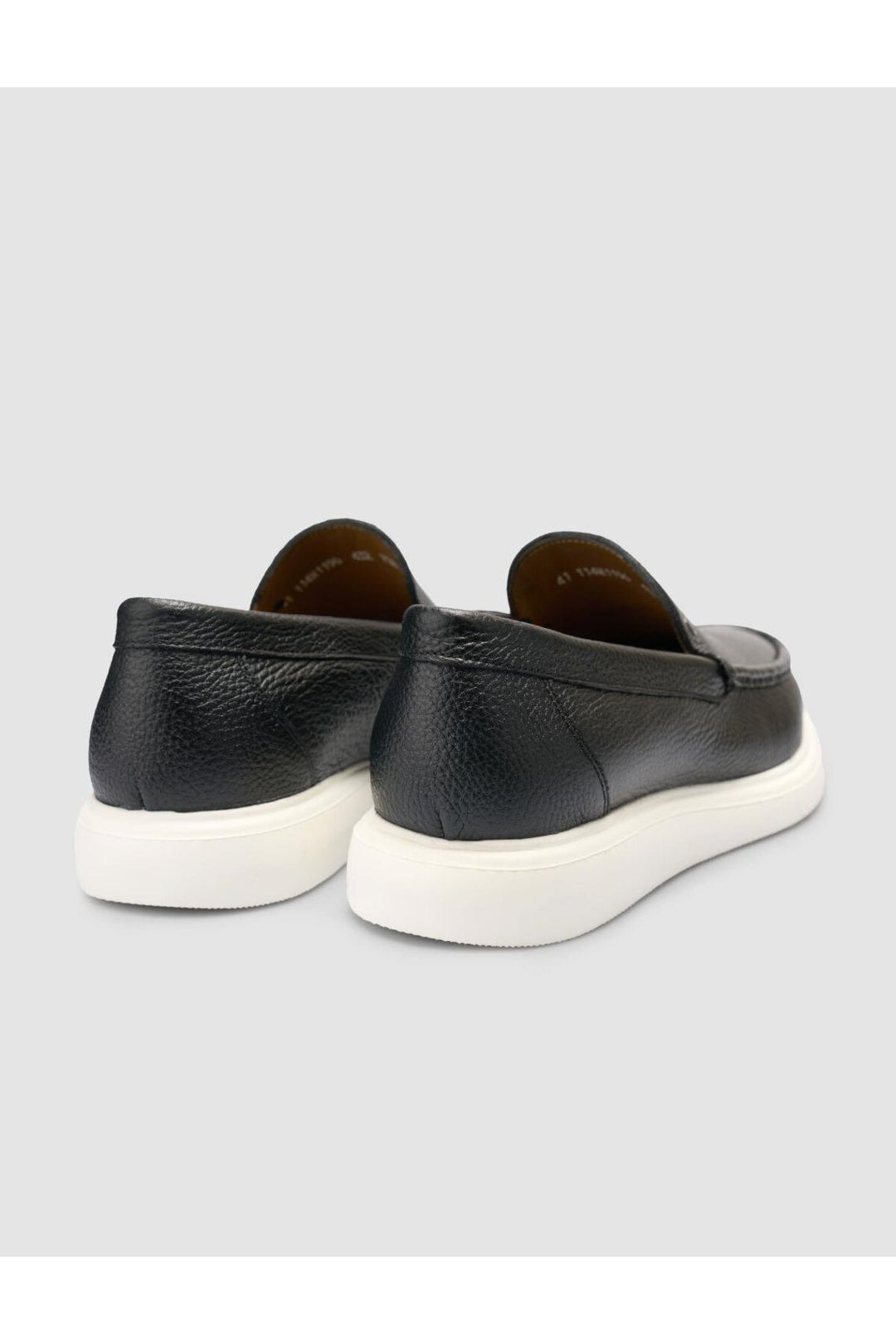Cabani Shoes Chaussures décontractées pour hommes en cuir véritable noir à texture 100% - Multicolore