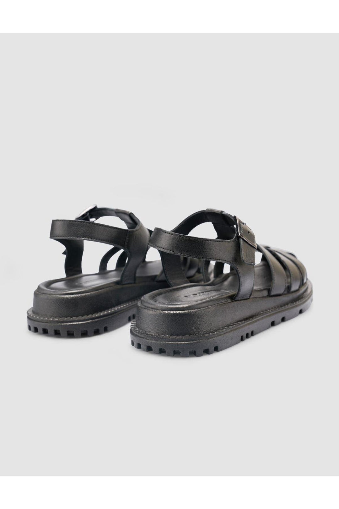 Cabani Shoes %100 Cuir véritable Sandales noires pour femmes - Multicolore