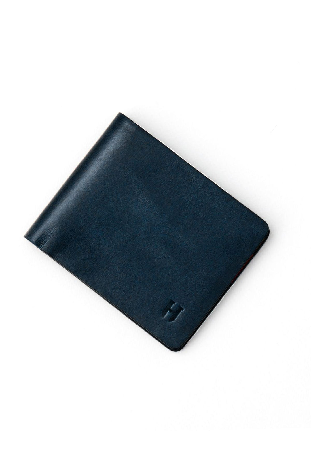 helmbrook Portefeuille en cuir véritable pour homme Slim Design Multi-Bay RFID Protected Eldridge Navy Blue