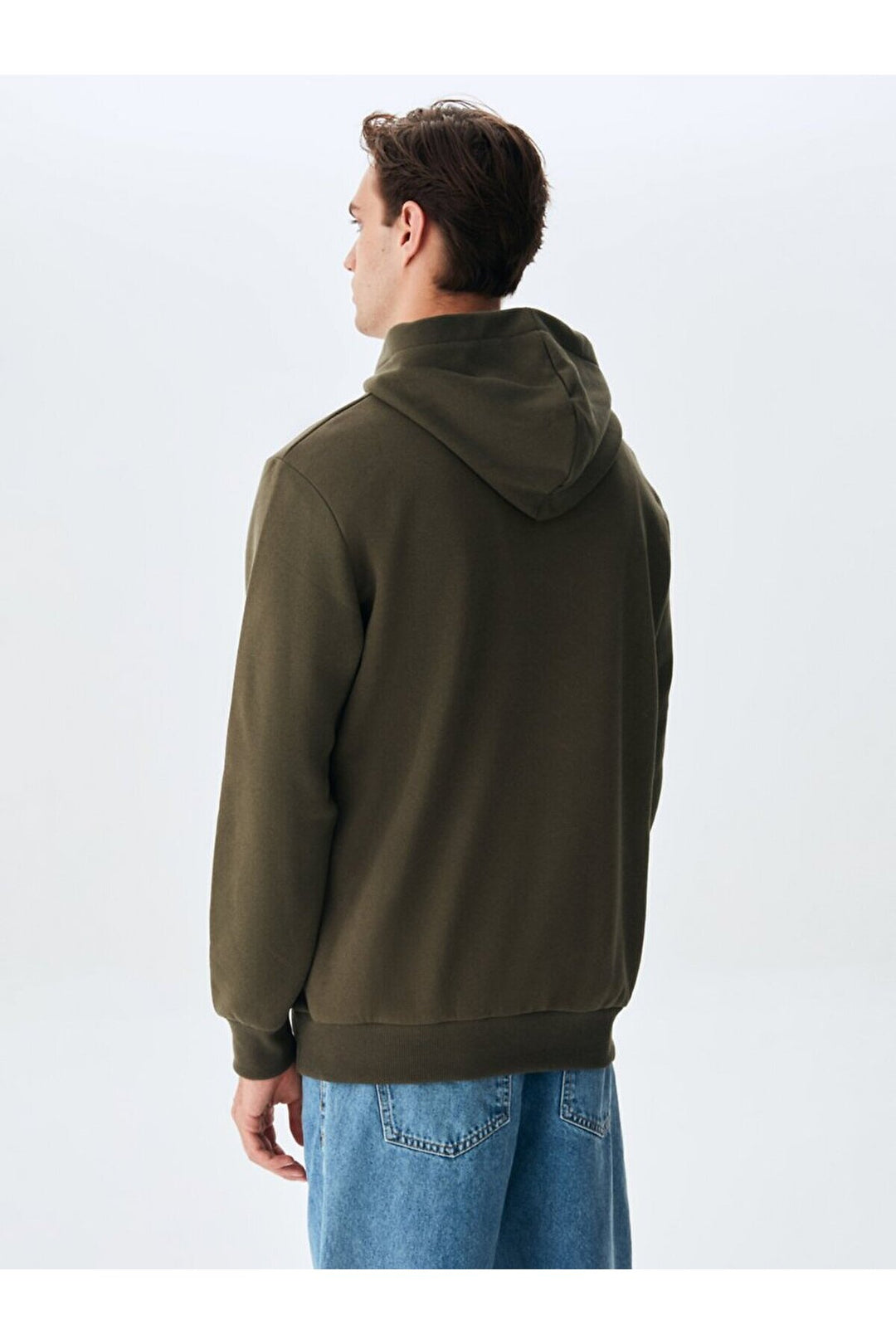LTB Sweatshirt vert regular fit sans fermeture éclair avec capuche à logo - Vert_13878