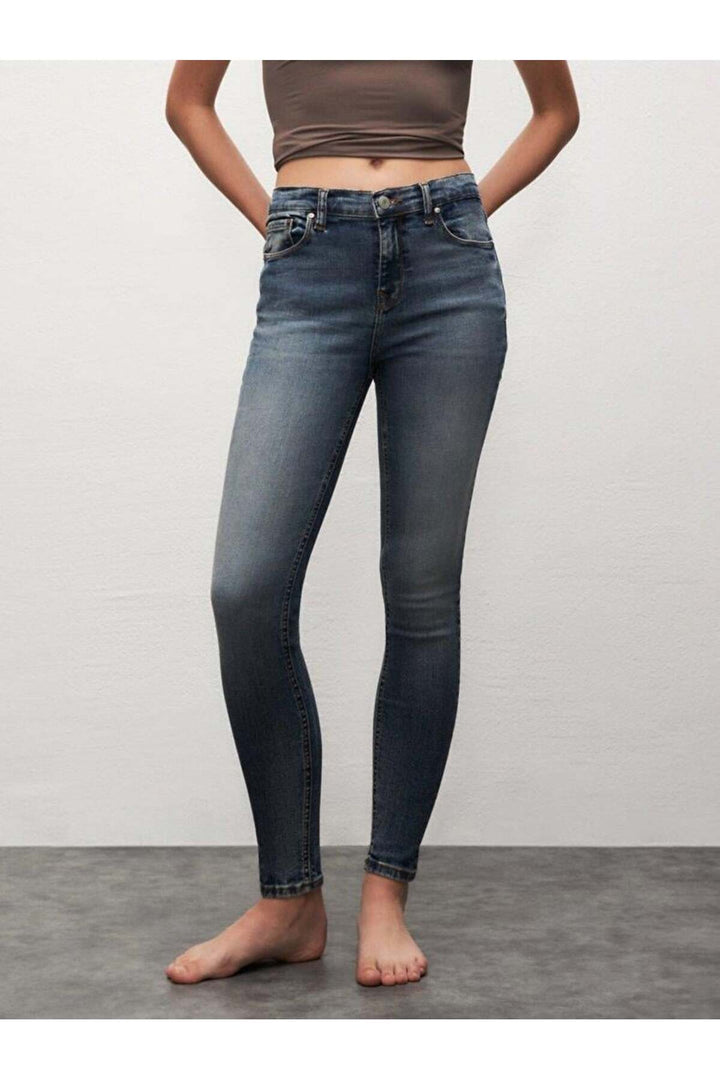 LTB TANYA X ENYA SAFE Wash pantalon skinny taille haute femme - Foncé Bleu_55727