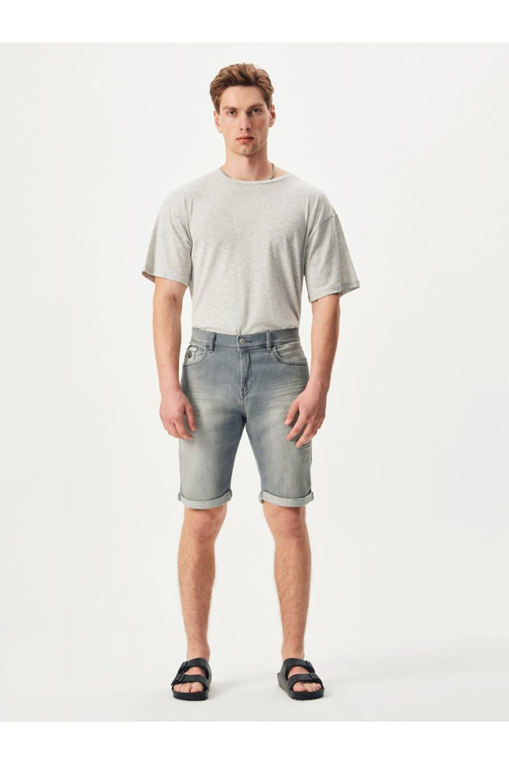 LTB Lance Bermuda en jean indigo taille basse coupe étroite - Bleu