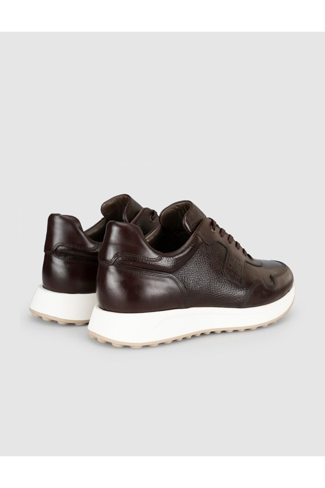 Cabani Shoes Baskets en cuir véritable pour homme marron - Marron