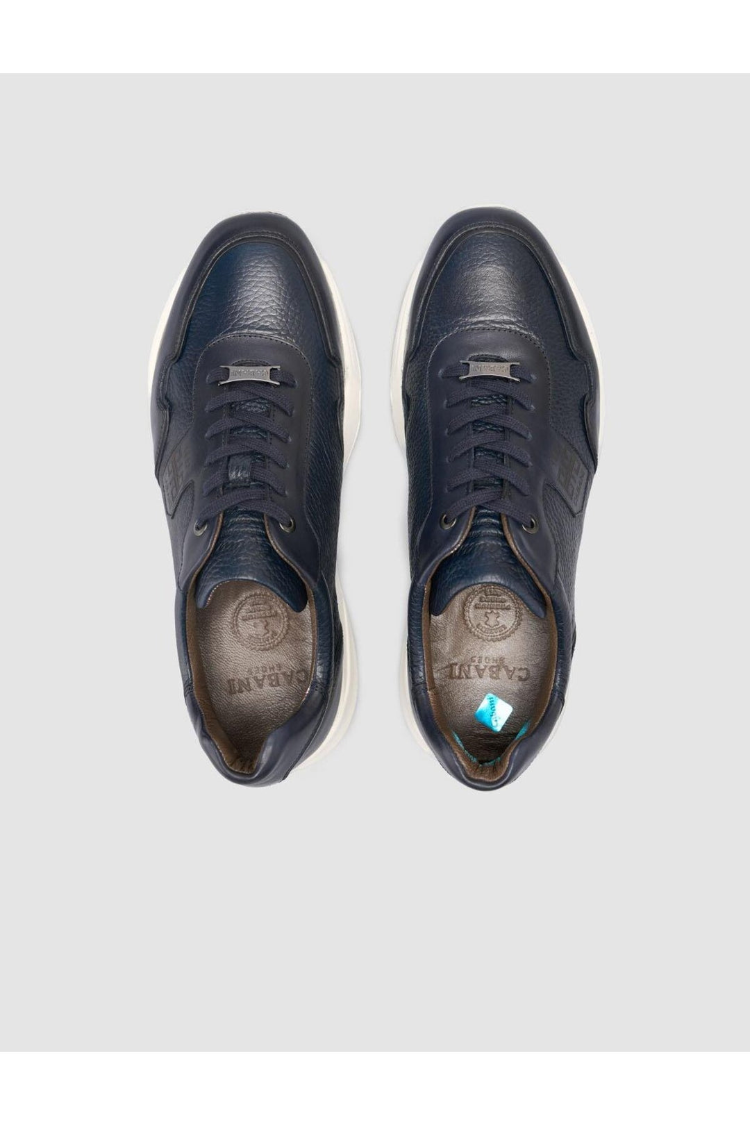 Cabani Shoes %100 Cuir véritable Bleu marine Chaussures de sport pour hommes - Bleu marine