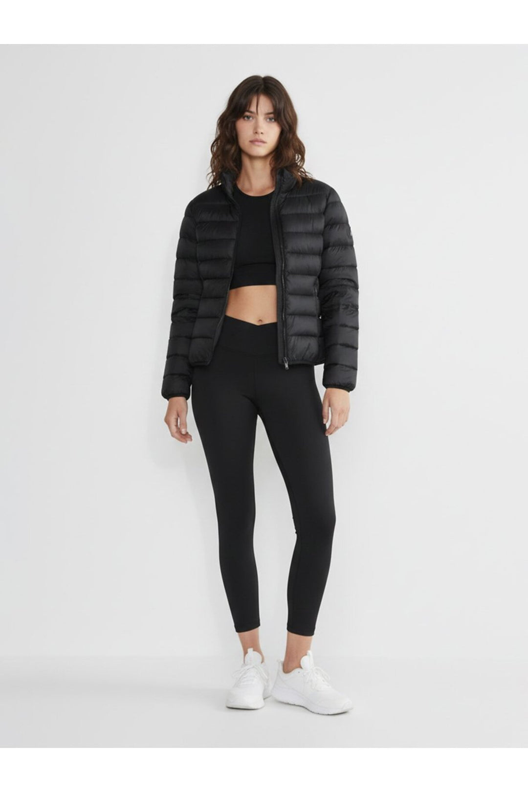 LTB Veste noire gonflable zippée à manches longues