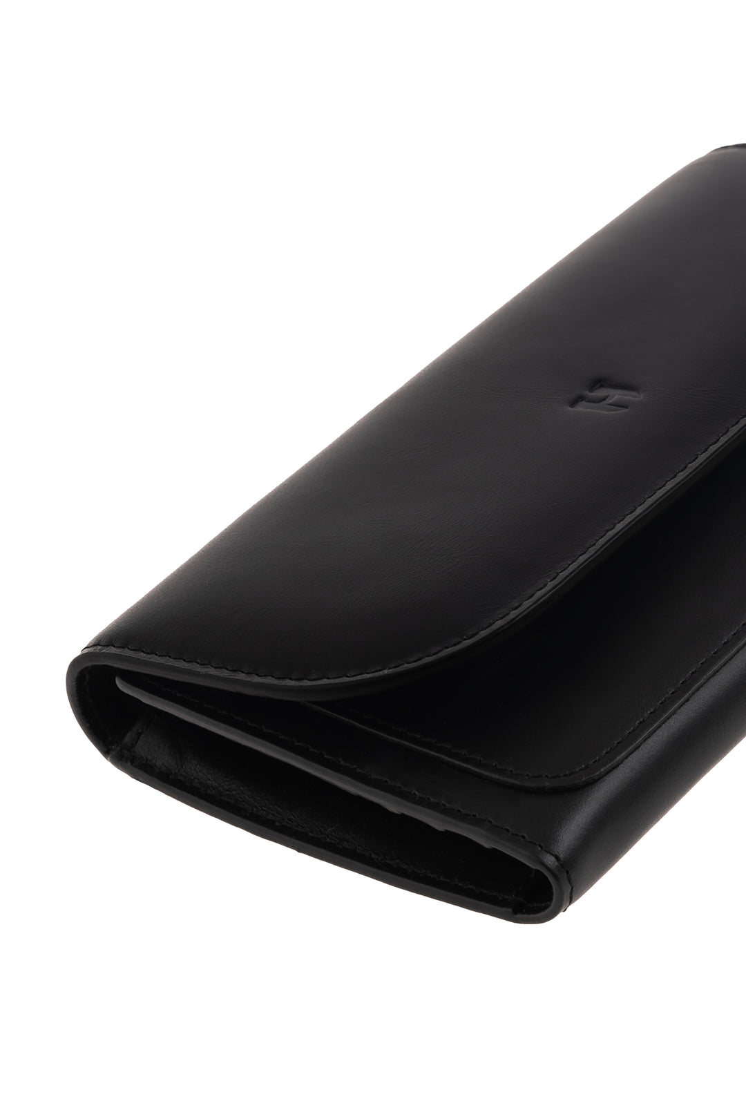 Helmbrook Charlotte Cuir véritable Noir Femmes Fermeture Éclair Fabriqué à la main Grand Portefeuille avec Fermeture Éclair Couvercle Protégé Rfid