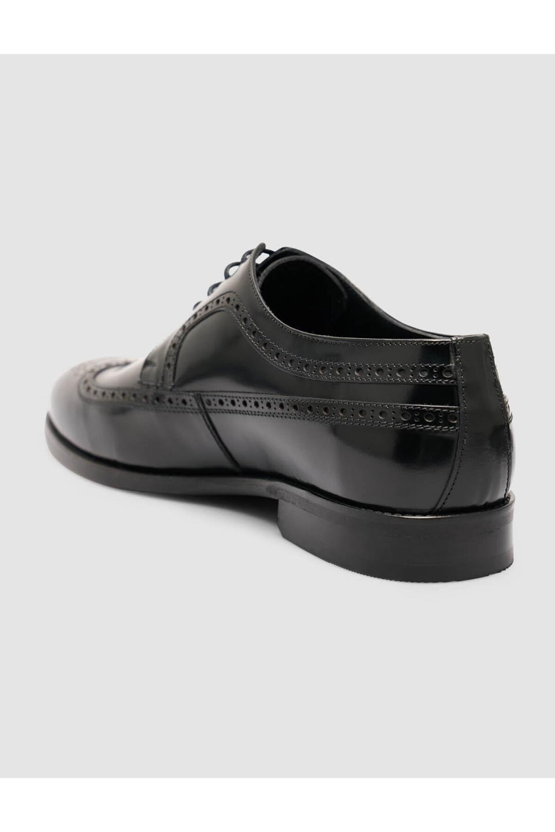 Cabani Shoes Chaussures classiques brogue en cuir véritable noires pour hommes - Noir
