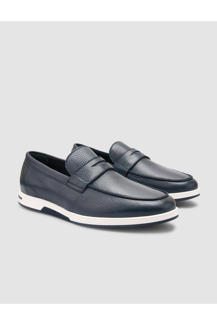 Cabani Shoes %100 Cuir véritable Chaussures décontractées pour hommes Bleu marine - Bleu marine