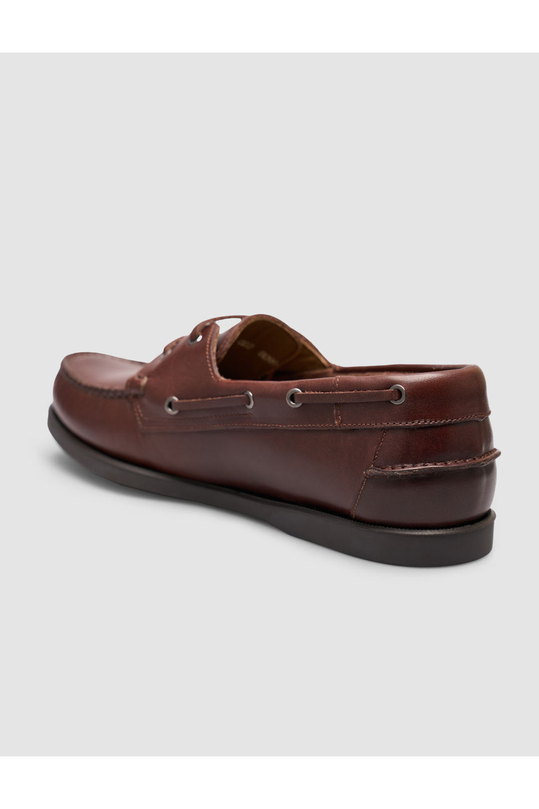 Cabani Shoes Kylavex Chaussures de bateau en cuir véritable marron à lacets pour le quotidien - Marron