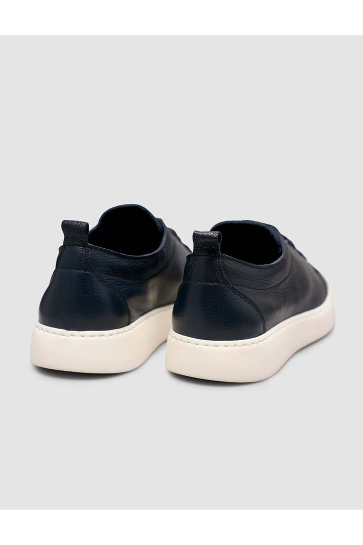Cabani Shoes Sneaker minimal pour homme en cuir bleu marine - Bleu marine
