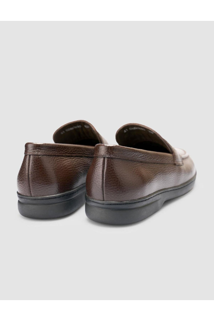 Cabani Shoes Atria 100% Cuir Véritable Mocassins Hommes Marron Foncé Uni - Marron foncé