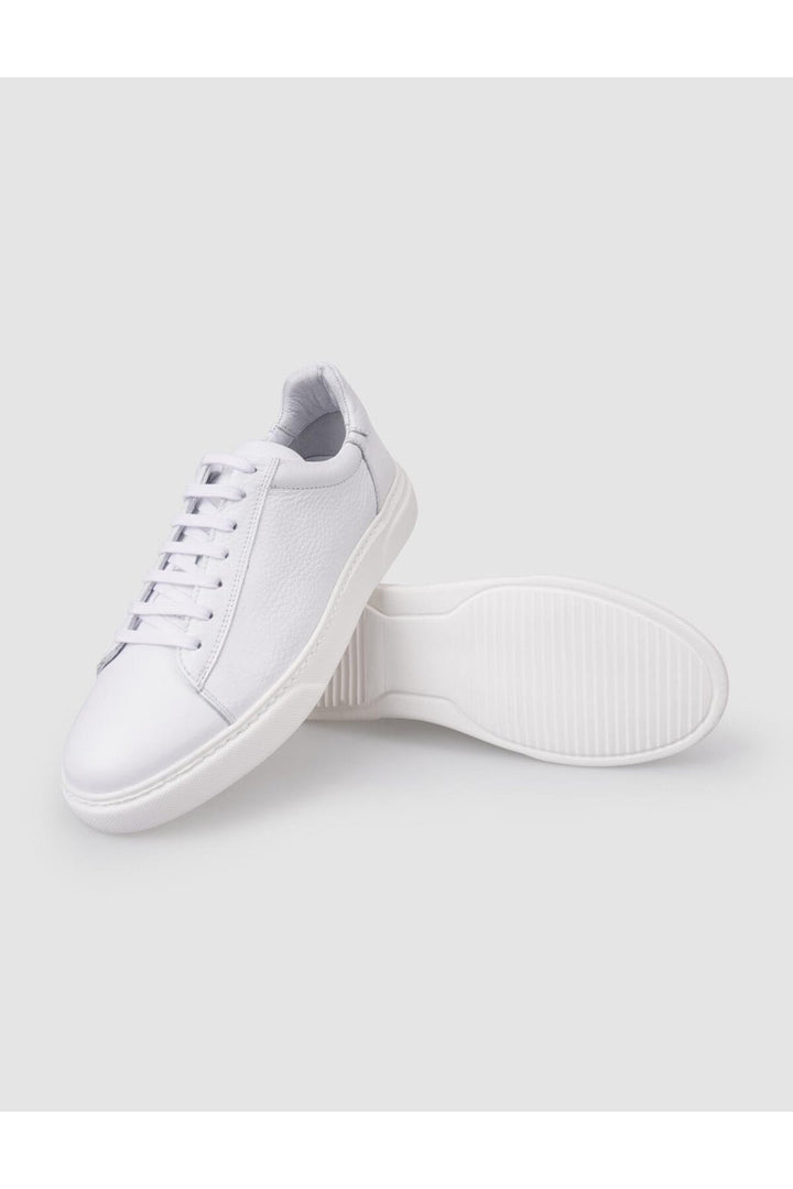 Cabani Shoes %100 Cuir véritable Baskets blanches pour hommes - Blanc