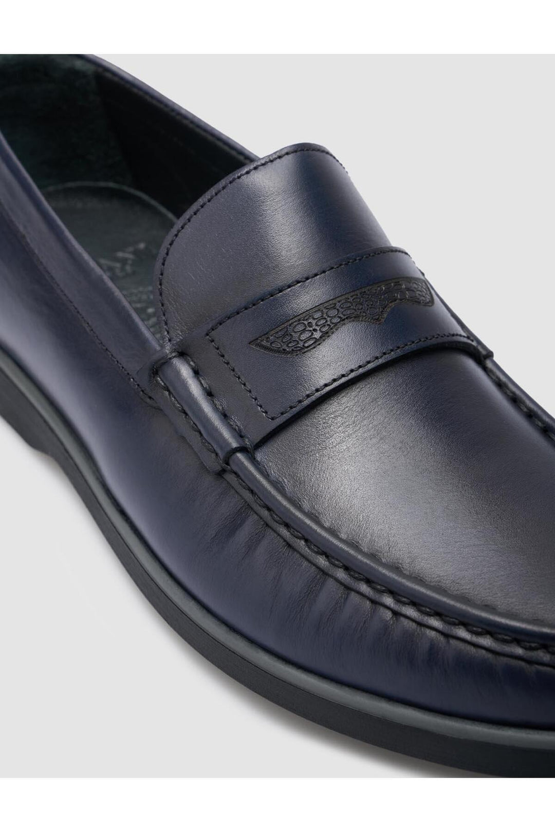 Cabani Shoes %100 Cuir véritable Chaussures décontractées pour hommes Bleu marine - Bleu marine