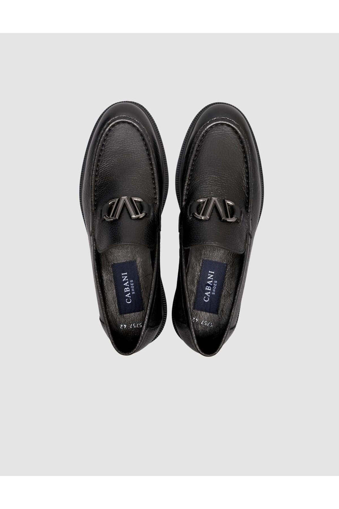Cabani Shoes Chaussures Loafer pour hommes en cuir véritable noir - Noir