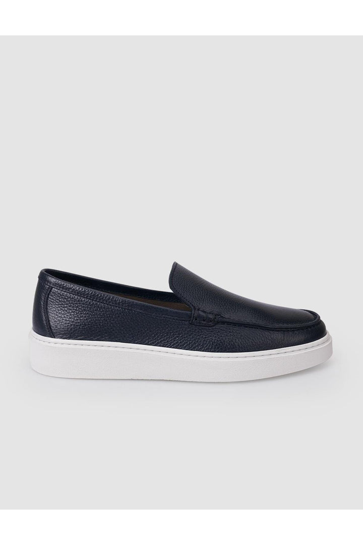 Cabani Shoes %100 Cuir véritable Chaussures Loafers pour hommes Bleu marine - Bleu marine