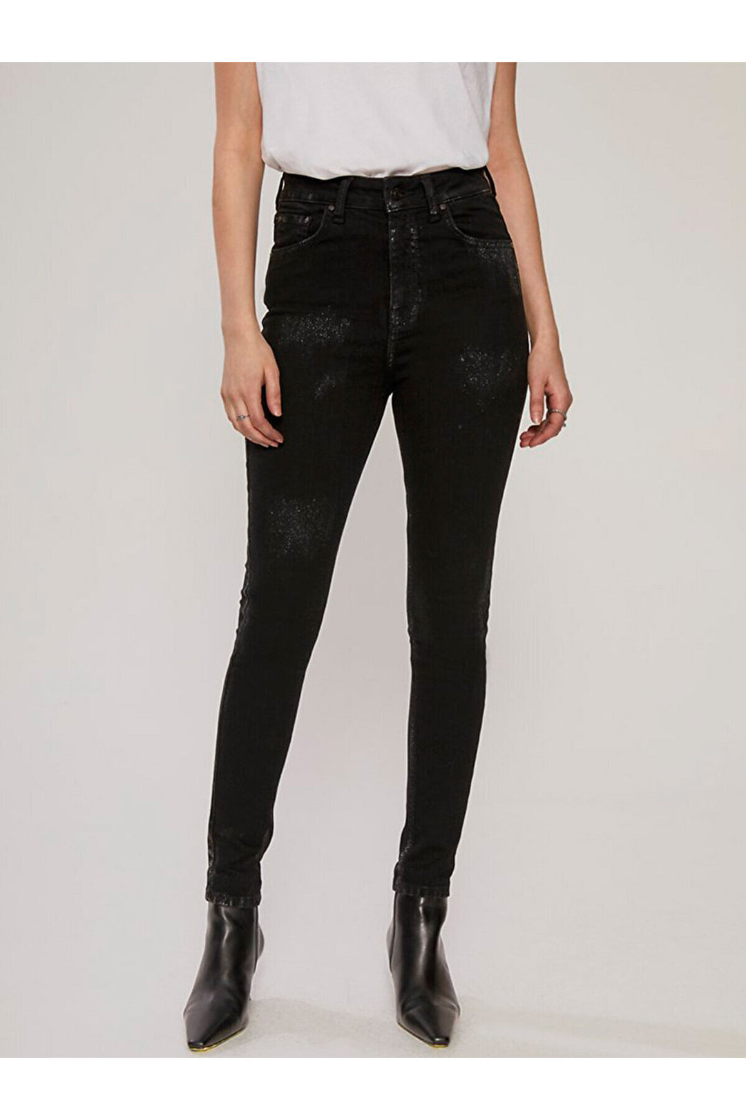 LTB Jean pantalon taille haute à jambes larges Marcella - Noir_