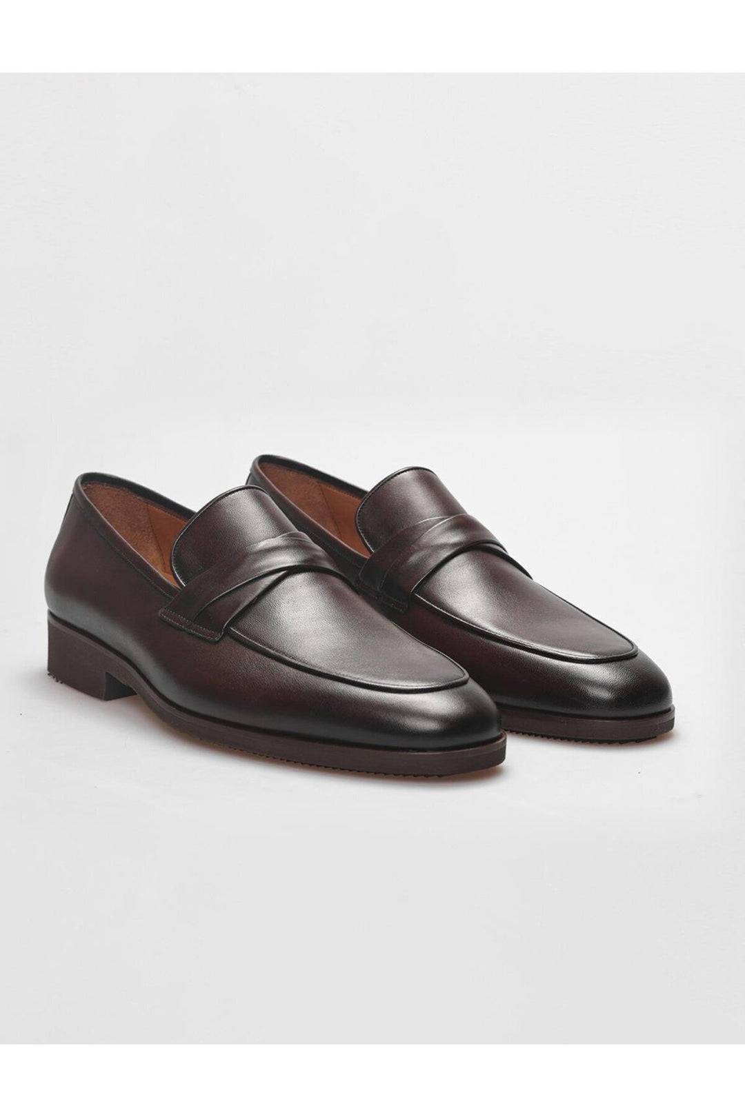 Cabani Shoes Chaussures classiques pour hommes en cuir véritable marron - Marron