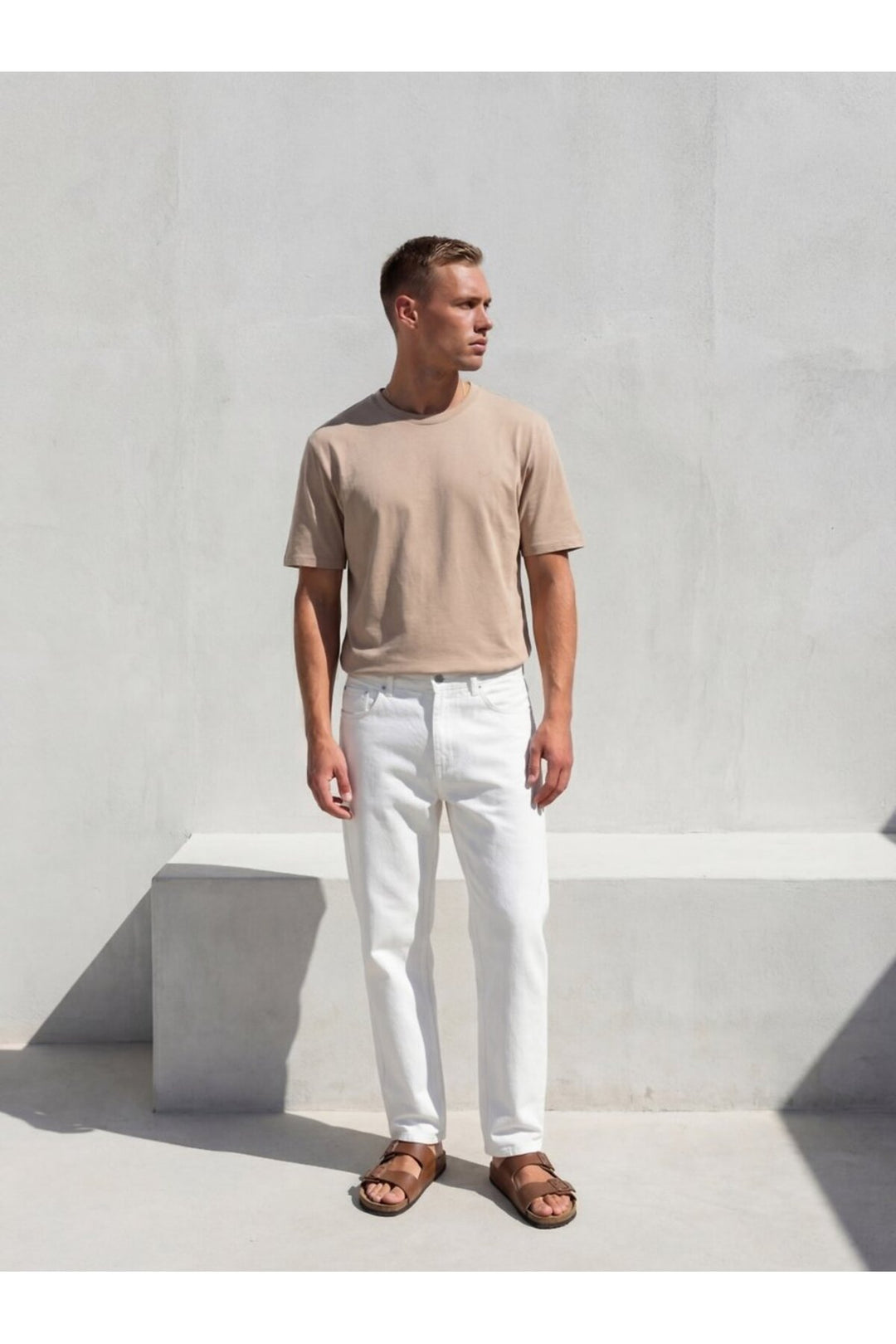 LTB T-shirt Basique Regular Beige - Beige