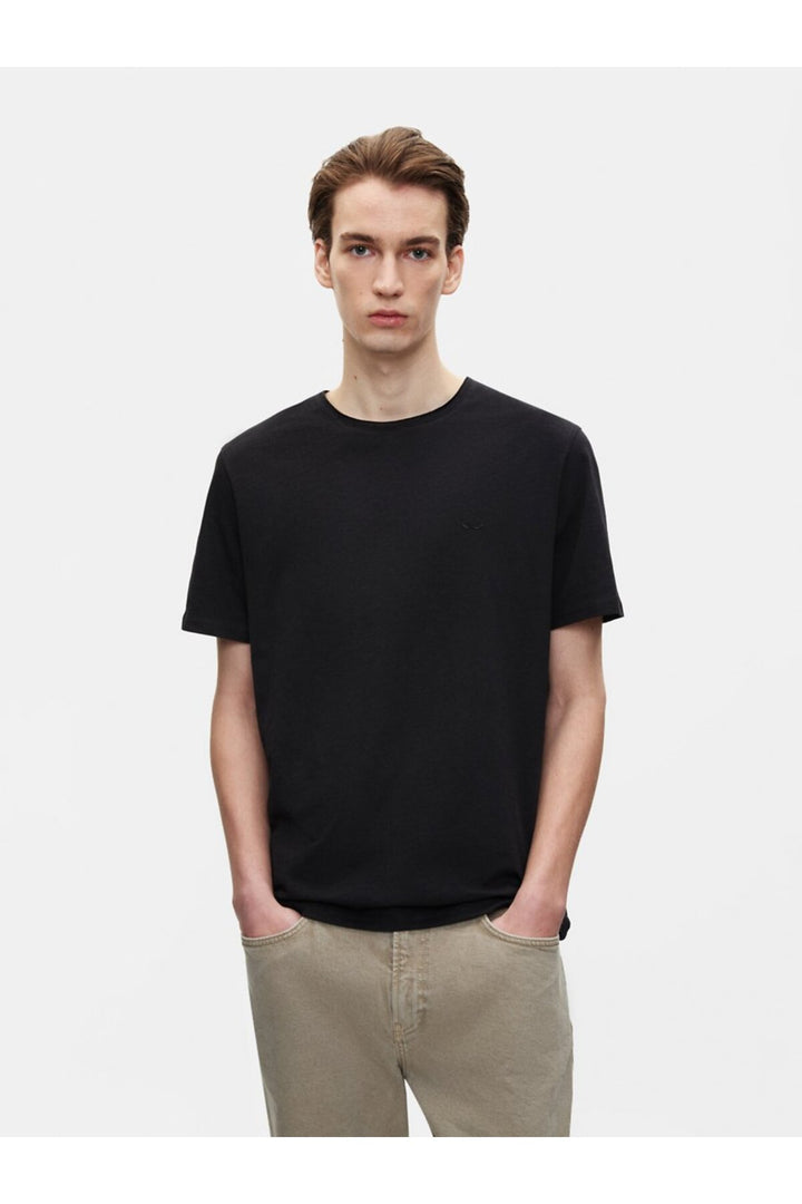 LTB T-shirt basique noir à col rond à manches courtes - Multicolore