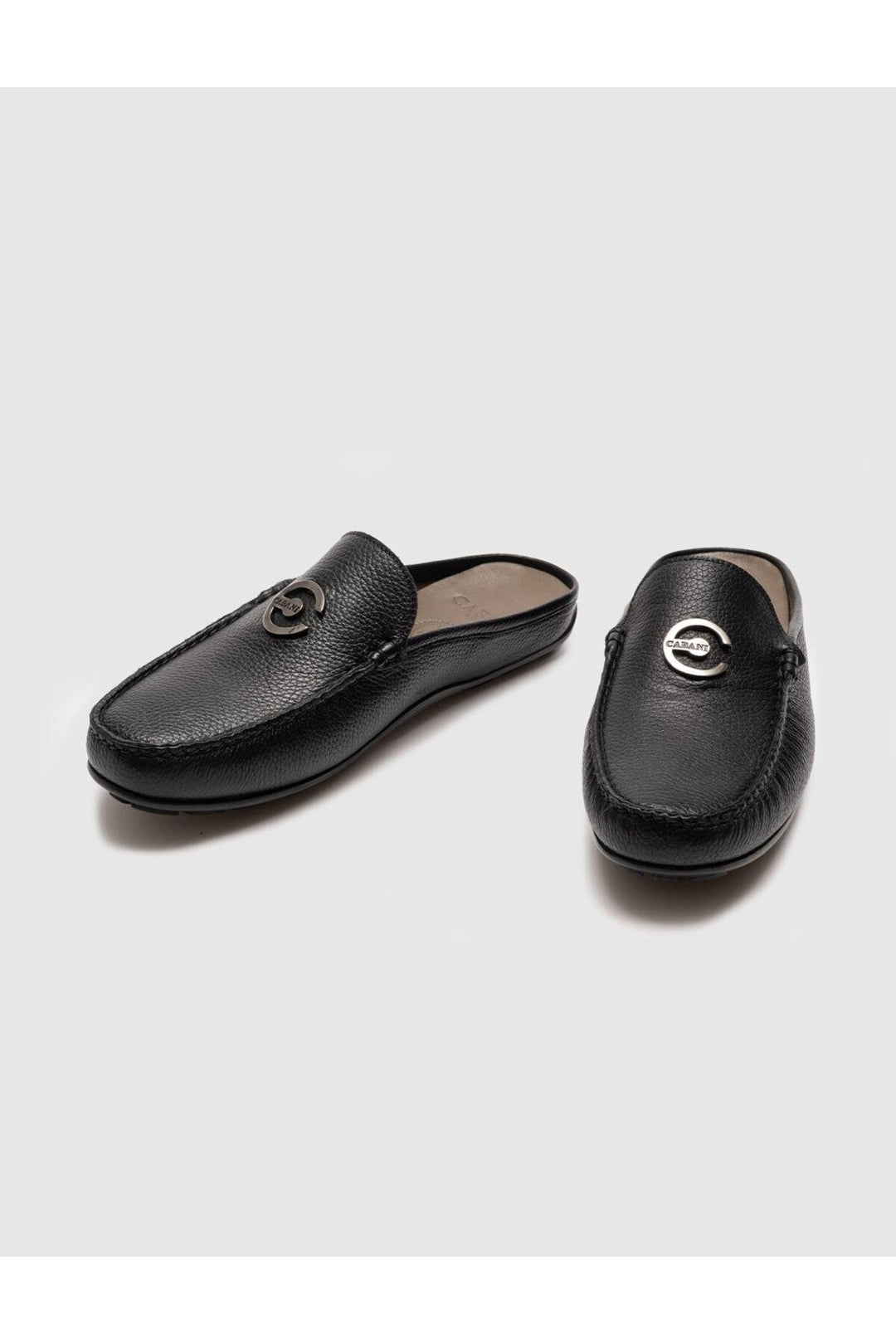 Cabani Shoes Sandale pour homme en cuir véritable avec boucle noire - Multicolore