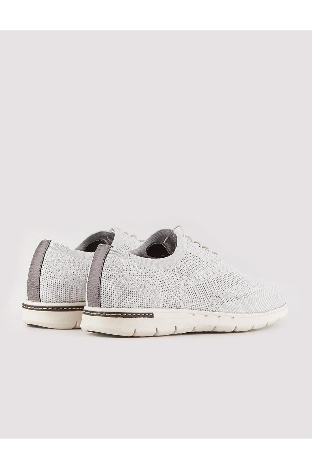 Cabani Shoes Chaussures de ville en tricot gris pour homme avec lacets - Gris