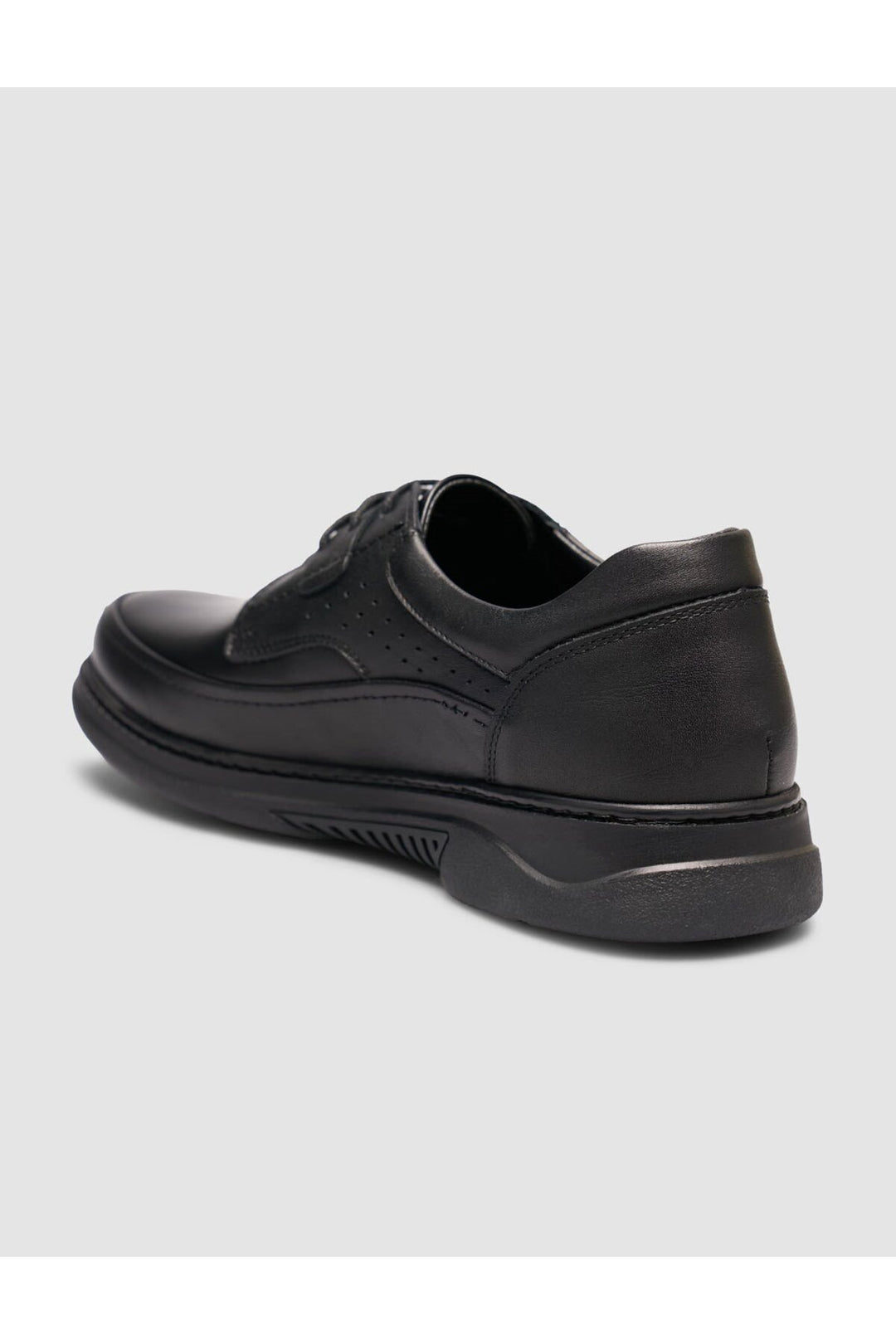 Cabani Shoes Chaussures pour hommes en cuir véritable à lacets noires - Noir