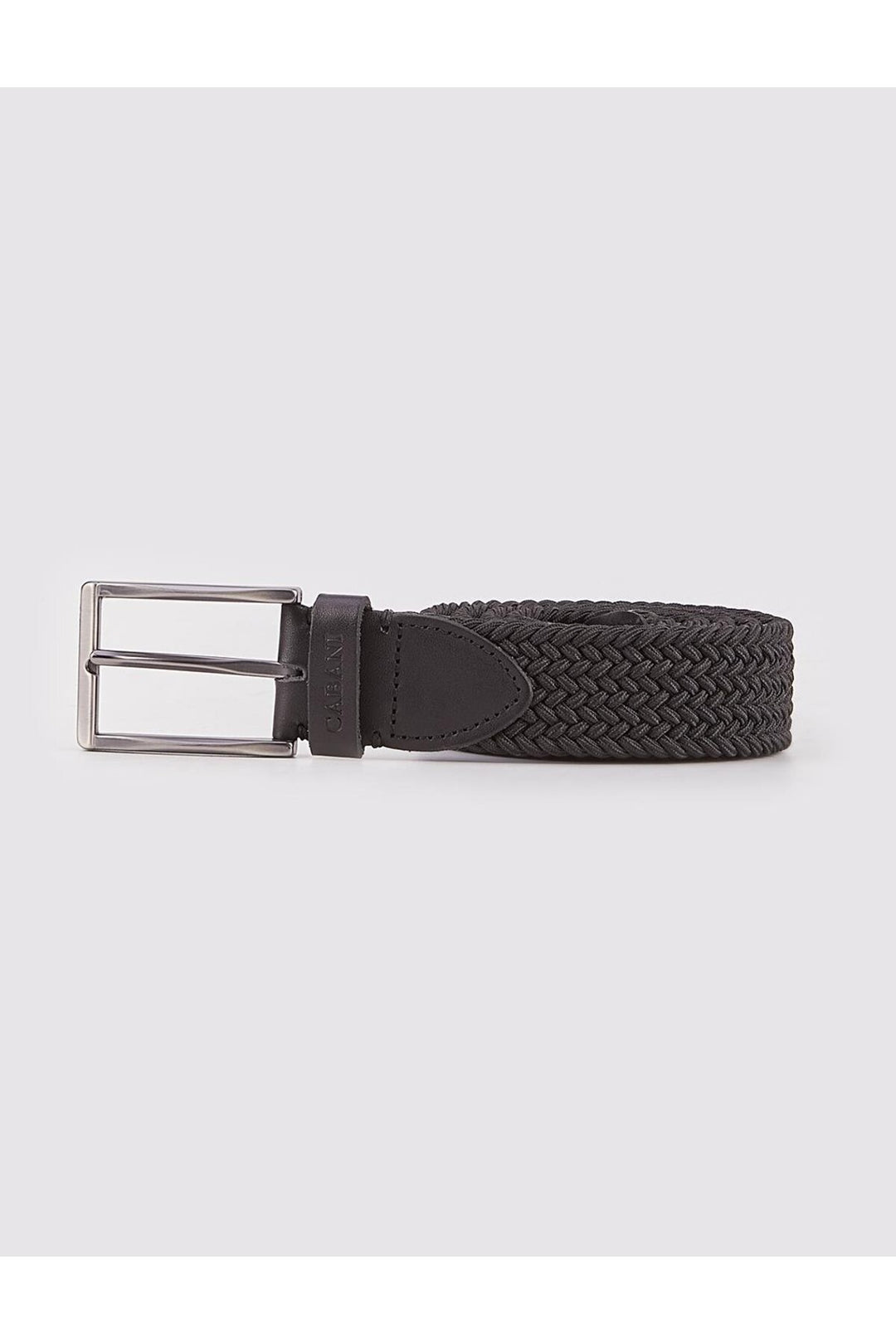 Cabani Shoes Ceinture pour homme en tricot noir de 3,5 cm - Noir