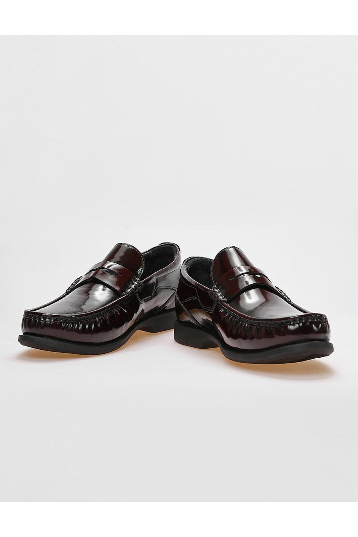 Cabani Shoes Chaussures de ville pour hommes en cuir véritable bordeaux. - Bordeaux