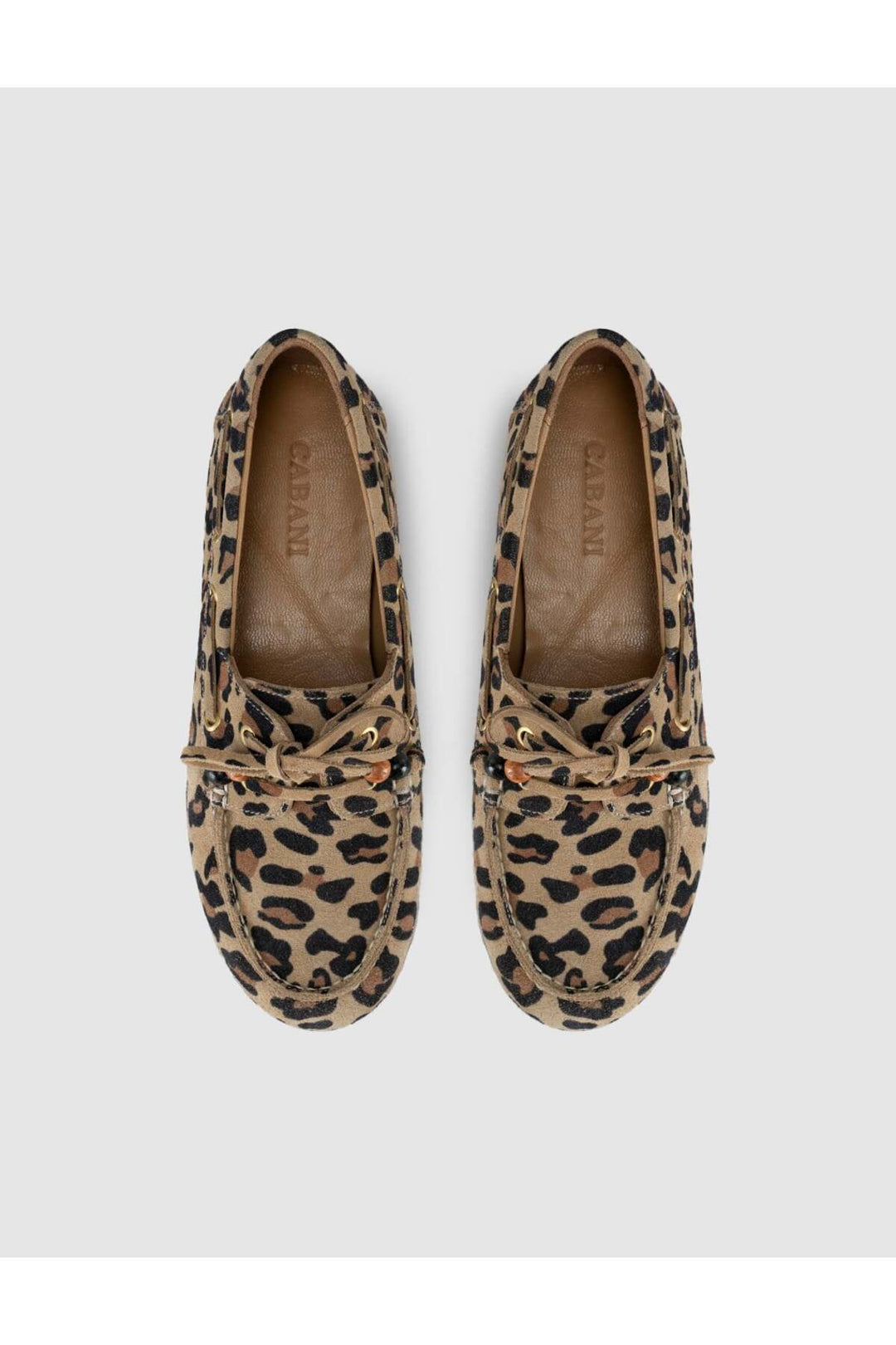 Cabani Shoes Lumanar Femme Mocassin Driver en Suède Imprimé Léopard - Multicolore