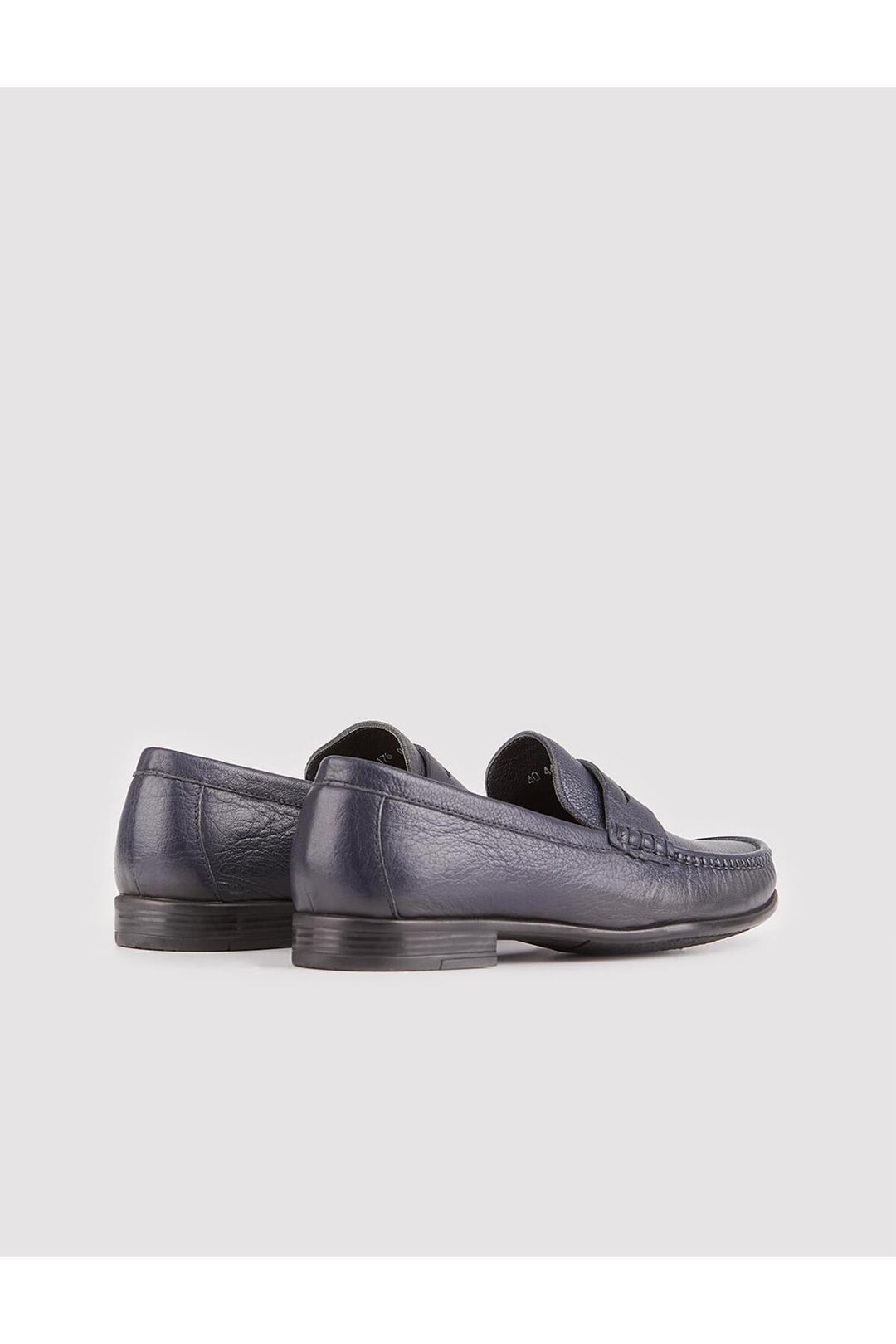 Cabani Shoes Chaussures Loafer pour homme en cuir véritable avec semelle en caoutchouc Bleu marine - Bleu marine